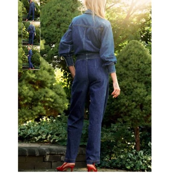 EXPLORER JUMPSUIT IN ASHBURY WASH DENIM MED - Picture 3 of 3